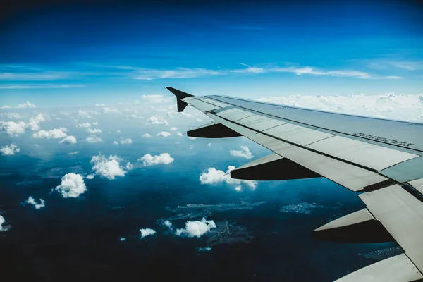 Pohled z okna letadla — Stock fotografie