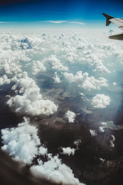 Vista da janela do avião — Fotografia de Stock