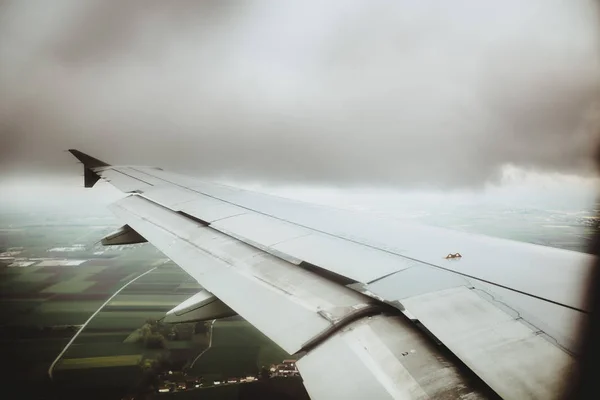 View from plane window — Stock Photo, Image