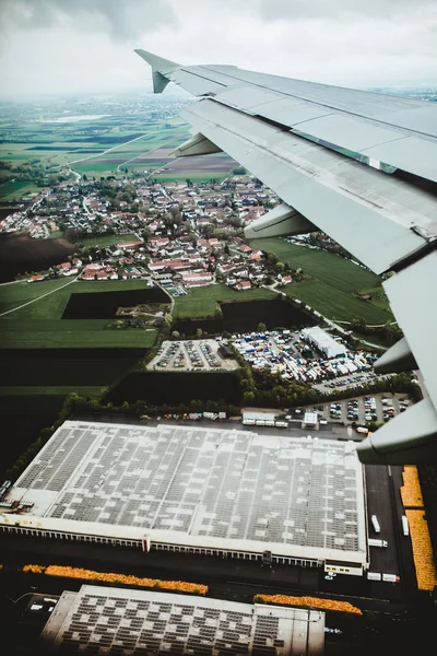 Pohled z okna letadla — Stock fotografie