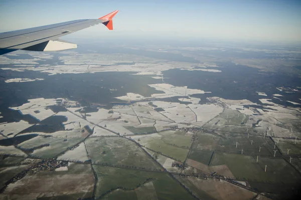 Vista da janela do avião — Fotografia de Stock