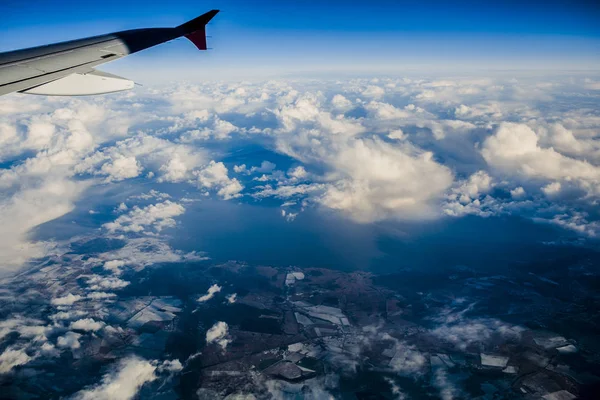 View from plane window — Stock Photo, Image