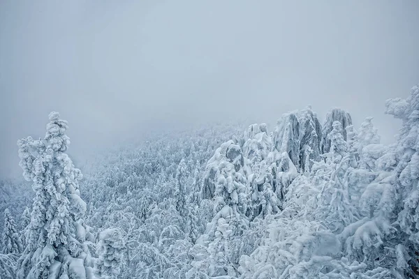 Paisagem rochosa no inverno — Fotografia de Stock