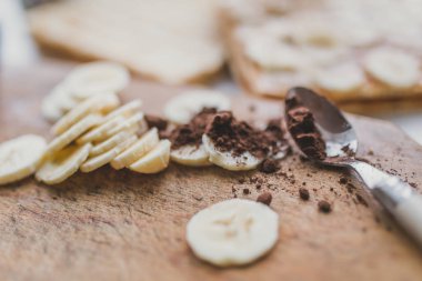 muz pasta hazırlanıyor