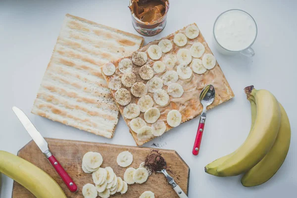 Banana cake preparing — Stock Photo, Image