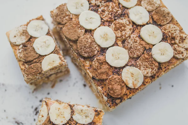 Pedaços de bolo de banana — Fotografia de Stock