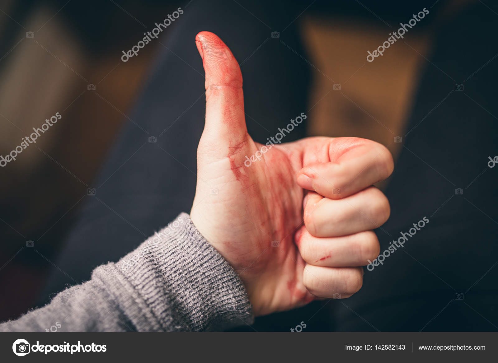 Saignement De Coupe De Doigt Photographie