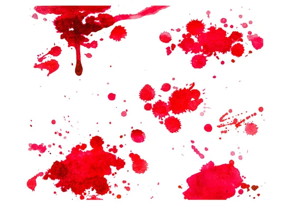 Bloedige aquarel spatten — Stockfoto