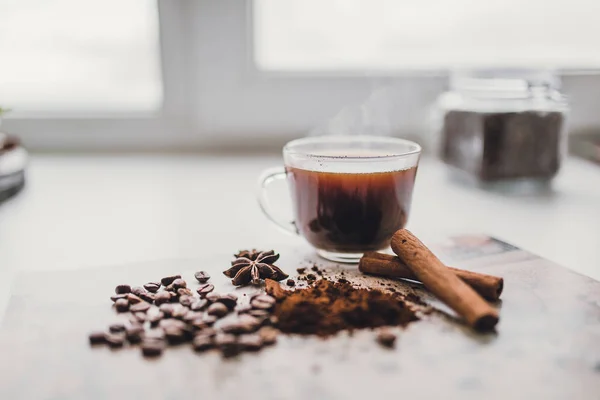 Kahve ile baharat — Stok fotoğraf