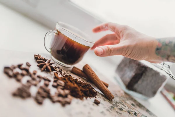 Tasse de café aux épices — Photo