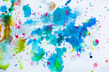 kağıt üzerine suluboya lekesi