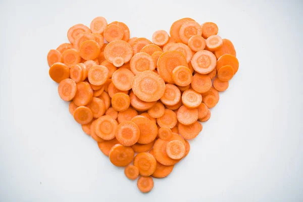 Jantung dari irisan wortel — Stok Foto