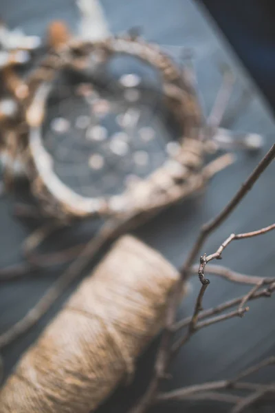 Blurred hand-made dream catcher — Stock Photo, Image