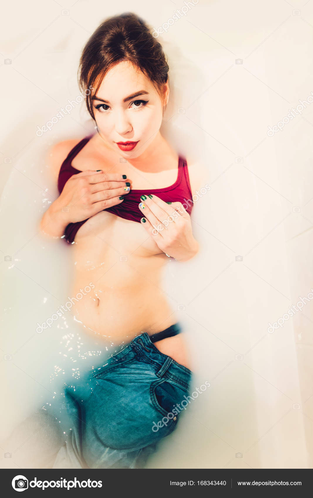 sexy girls in wet clothes