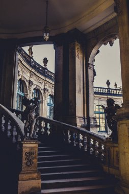 güzel tarihi Dresden şehir güneşli anda Almanya