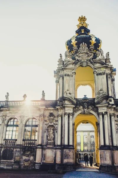 Όμορφη Ιστορική Πόλη Δρέσδη Ηλιόλουστα Στιγμή Στη Γερμανία — Φωτογραφία Αρχείου