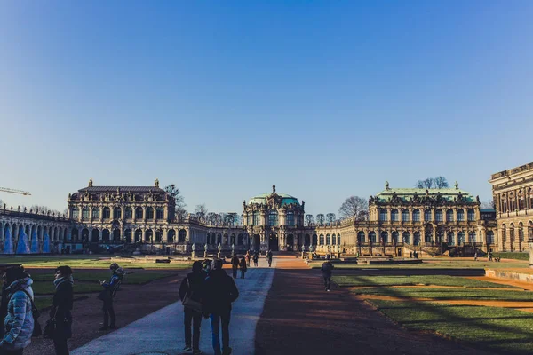 Όμορφη Ιστορική Πόλη Δρέσδη Ηλιόλουστα Στιγμή Στη Γερμανία — Φωτογραφία Αρχείου