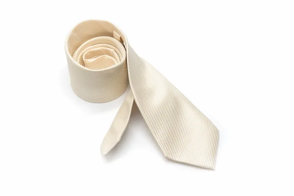 Luxury striped necktie isolate on white — Stock Photo, Image