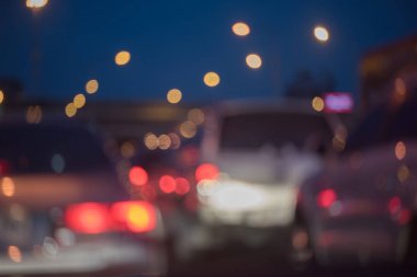 trafik sıkışıklığı görüntüsünü bulanıklık toll yolu üzerinde