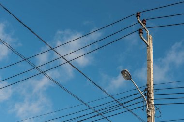 sokak spot ışık, elektrik direği 