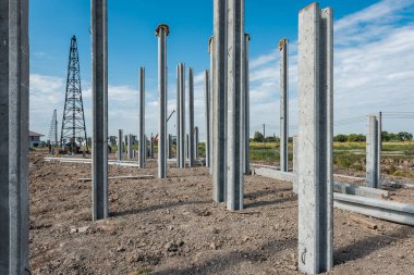 Şantiye prekast beton yığını ile 