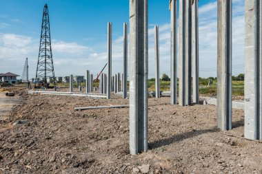 Şantiye prekast beton yığını ile 
