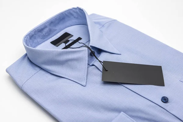 Close up of new business shirt for men — Stock Photo, Image