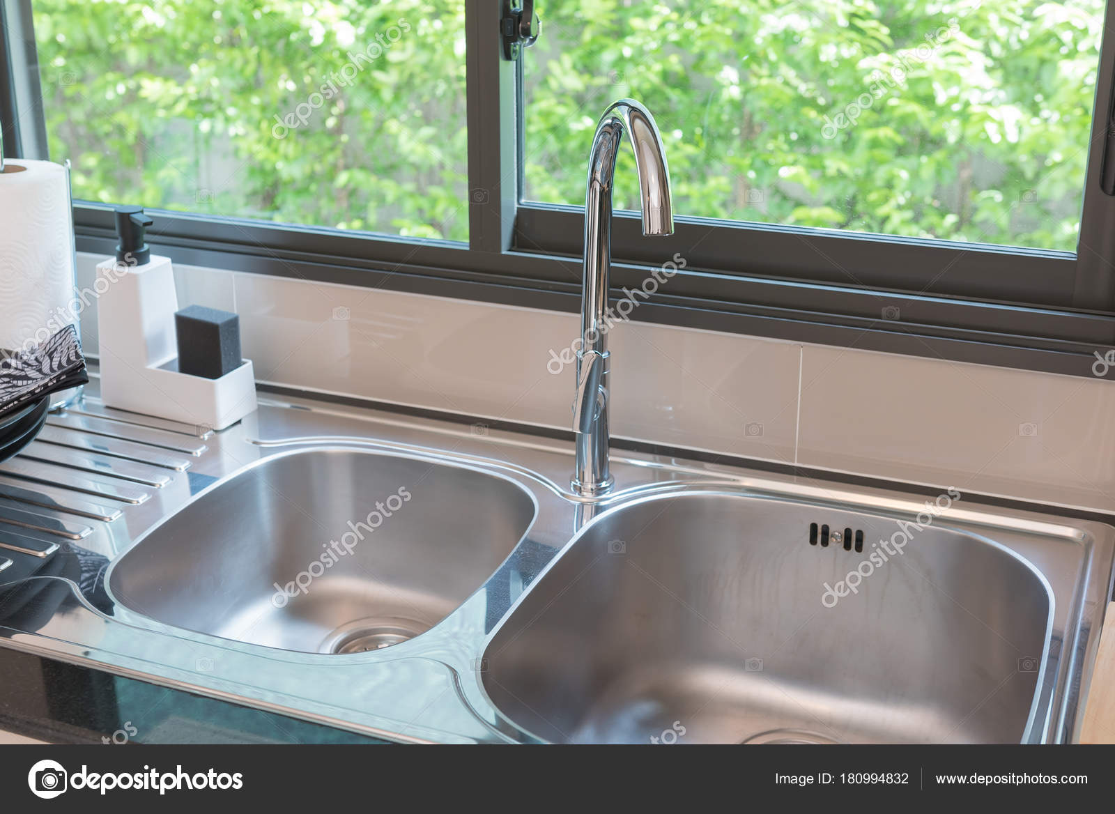 Sink Faucet Kitchen Room Modern Counter Sink Kitchen Room Interior Stock Photo Image By Khongkitwiriyachan 180994832