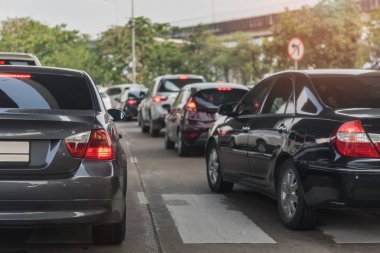 trafik reçel araba otoyol yolda sıra ile acele saat