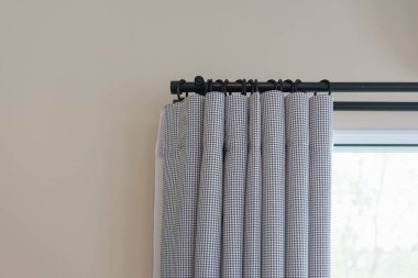closed up of beautiful  grey curtain clipart