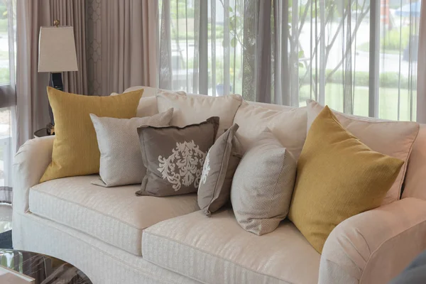 Classic white elegance sofa in living room — Stock Photo, Image