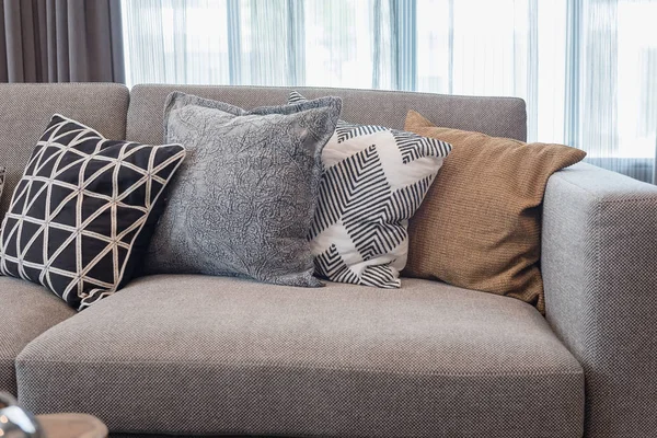 Estilo de sala de estar de lujo con conjunto de almohadas —  Fotos de Stock