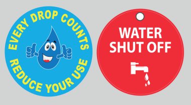save water drop sign  clipart