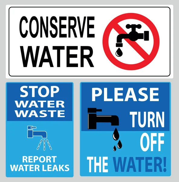 save water off sign