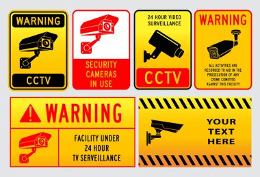 Sokak, ev ve bina konsepti için çeşitli güvenlik kameraları ya da CCTV seti. Değiştirmesi kolay