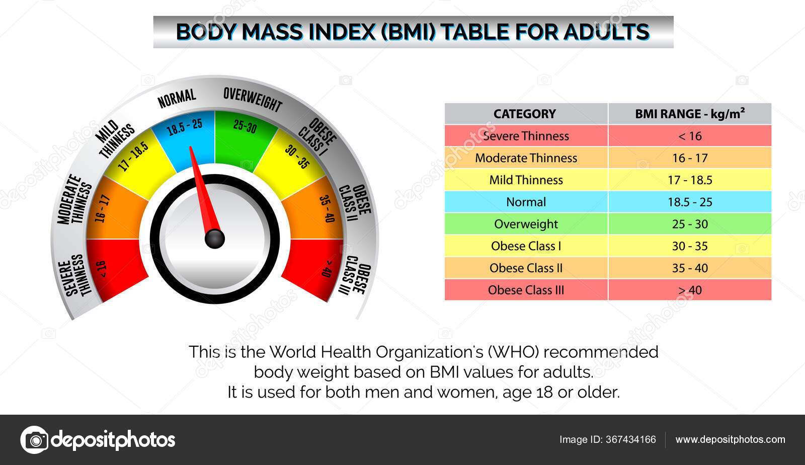 Bmi Index Scale Classification Body Mass Index Chart Information Concept  Stock Vector by ©coolvectormaker 367434166