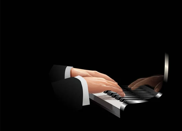 Klavierspielen — Stockvektor