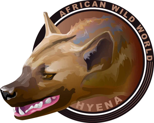 Αφρικανική αρπακτικών ζώων είναι ύαινα — Διανυσματικό Αρχείο