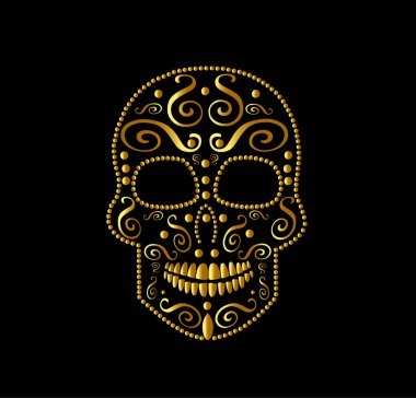 Kafatası vektör süsleme moda, arka plan, ölülerin, Cadılar Bayramı Günü için 