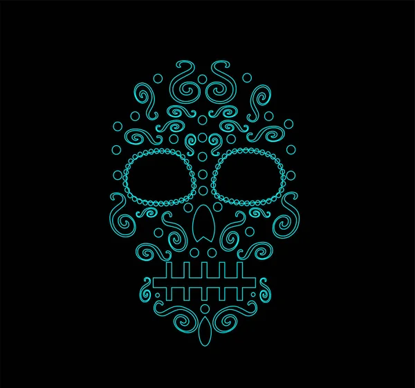 Kafatası vektör süsleme moda, arka plan, ölülerin, Cadılar Bayramı Günü için 