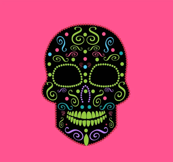 Kafatası vektör süsleme moda, arka plan, ölülerin, Cadılar Bayramı Günü için 