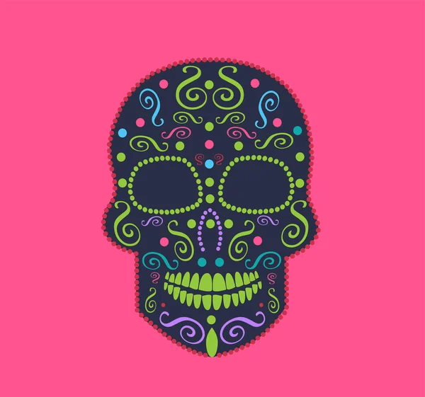 Kafatası vektör süsleme moda, arka plan, ölülerin, Cadılar Bayramı Günü için 