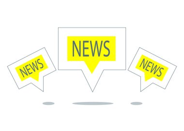 Gölge vektör arkaplanlı haber işareti beyaz rengi 