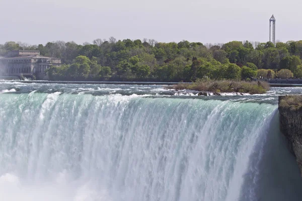 Vackra bakgrund med fantastiska Niagarafallen från kanadensiska sidan — Stockfoto