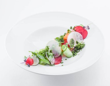 Gurme yeşil salata ve sebze