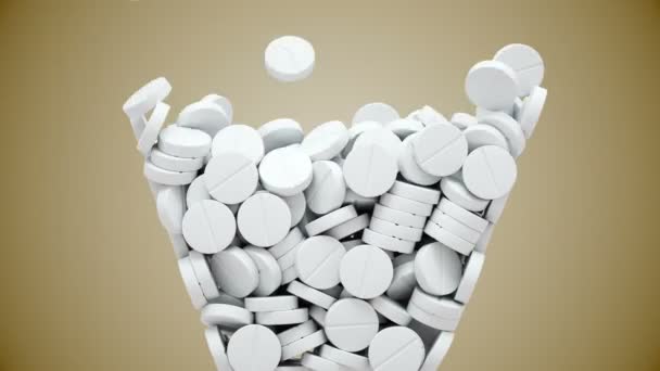 Pilules blanches tombent et puis verser 