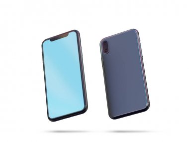 Siyah akıllı telefonlar mockup
