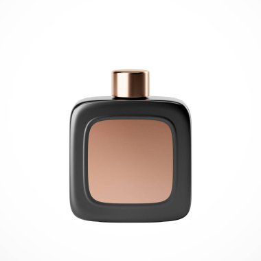 Siyah koku parfüm şişe mockup