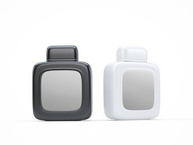 İki koku parfüm şişeleri mockup