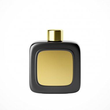 Siyah koku parfüm şişe mockup